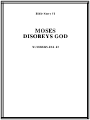 Moses Disobeys God Bible Activity Sheet Set