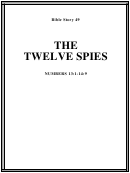 The Twelve Spies Bible Activity Sheet Set