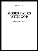 Moses Talks With God Bible Activity Sheet Set