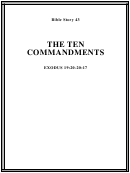 The Ten Commandments Bible Activity Sheet Set