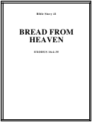 Bread From Heaven Bible Activity Sheet Set