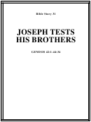 Joseph Tests His Brothers Bible Activity Sheet Set Printable pdf