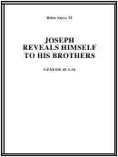 Joseph Reveals Himself To His Brothers Bible Activity Sheet Set