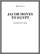 Jacob Moves To Egypt Bible Activity Sheet Set