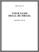 Your Name Shall Be Israel Bible Activity Sheet Set