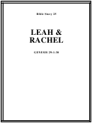 Leah & Rachel Bible Activity Sheet Set