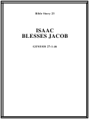 Isaac Blesses Jacob Bible Activity Sheet Set
