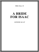 A Bride For Isaac Bible Activity Sheet Set Printable pdf