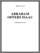 Abraham Offers Isaac Bible Activity Sheet Set