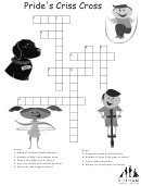 Pride Criss Cross Crossword Puzzle Template