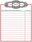 Self-imposed Assignments/accomplishments To Do List Template