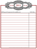 Self-imposed Assignments/accomplishments To Do List Template