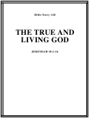 The True And Living God Bible Activity Sheet Set Printable pdf