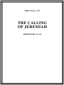 The Calling Of Jeremiah Bible Activity Sheet Set