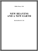 New Heavens And A New Earth Bible Activity Sheet Set