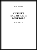 Christ's Sacrifice Is Foretold Bible Activity Sheet Set