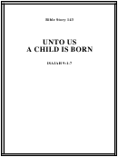 Unto Us A Child Is Born Bible Activity Sheet Set