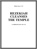 Hezekiah Cleanses The Temple Bible Activity Sheet Set