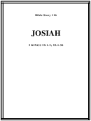 Josiah Bible Activity Sheet Set