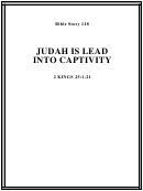 Judah Is Lead Into Captivity Bible Activity Sheet Set