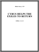 Cyrus Helps The Exiles To Return Bible Activity Sheet Set