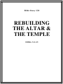 Rebuilding The Altar And The Temple Bible Activity Sheet Set