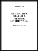 Nehemiah's Prayer & Viewing The Wall Bible Activity Sheet Set