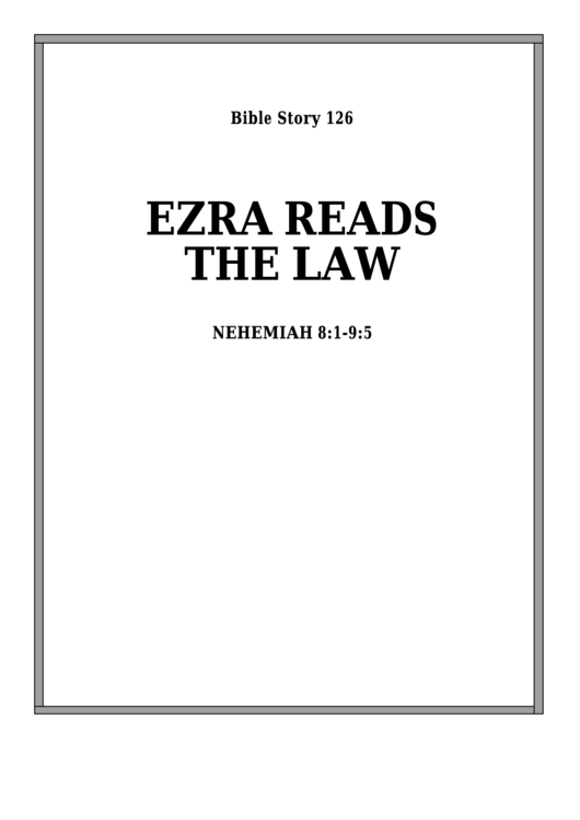 Ezra Reads The Law Bible Activity Sheet Set printable pdf download