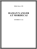 Hamon's Anger At Mordecai Bible Activity Sheet Set
