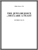 The Jews Rejoice And Declare A Feast Bible Activity Sheet Set