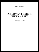 A Servant Sees A Fiery Army Bible Activity Sheet Set Printable pdf