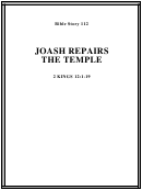 Joash Repairs The Temple Bible Activity Sheet Set
