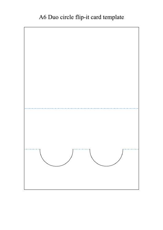 A6 Duo Circle Flip-It Card Template Printable pdf