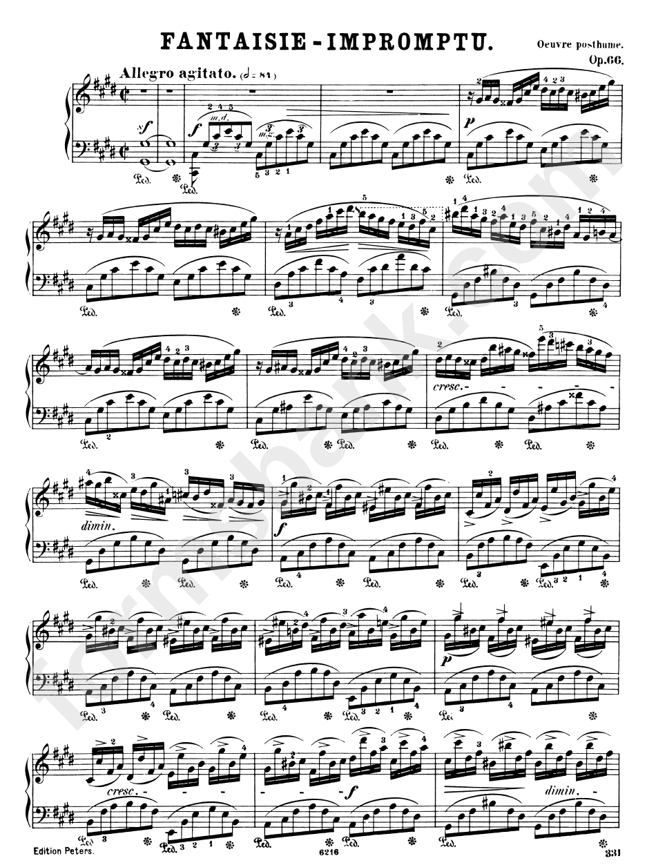 F. Chopin - Fantaisie - Impromptu Sheet Music