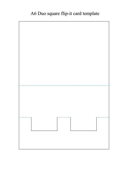 A6 Duo Square Flip-It Card Template Printable pdf