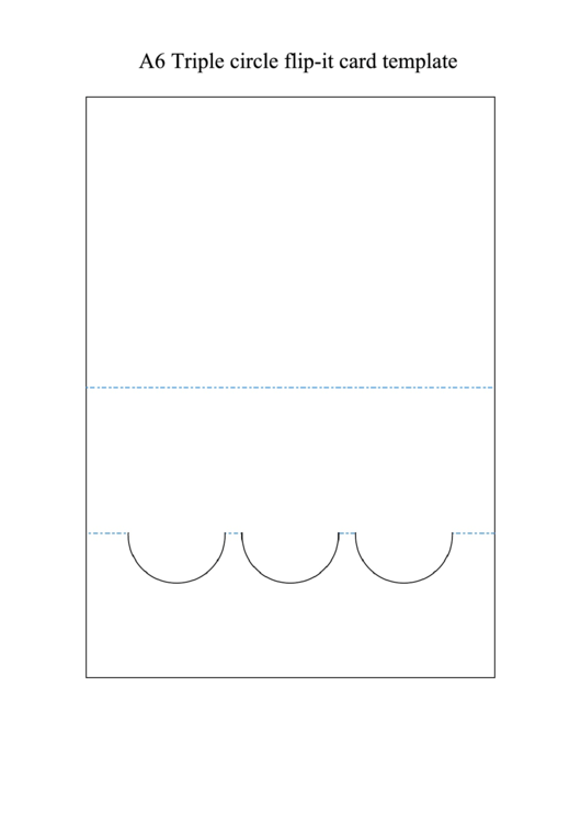 A6 Triple Circle Flip-It Card Template Printable pdf