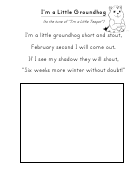 I'm A Little Groundhog Kids Activity Sheets