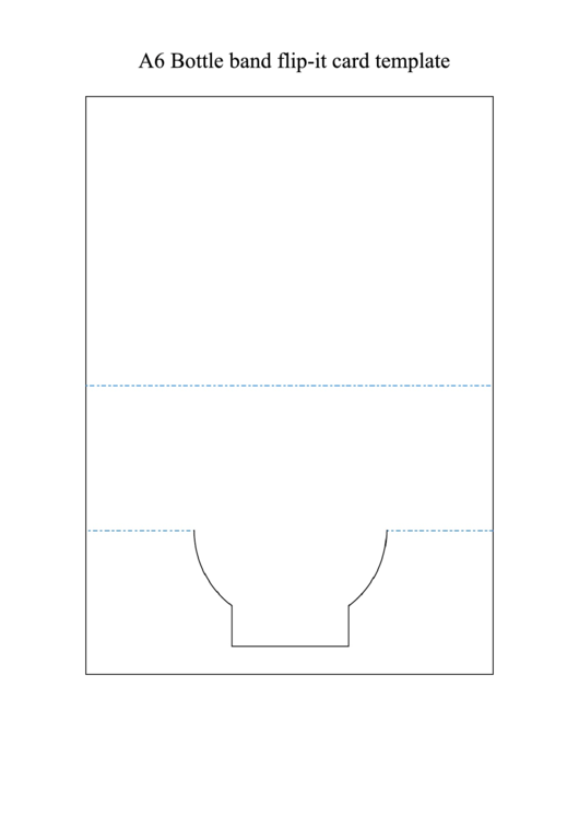 A6 Bottle Band Flip-It Card Template Printable pdf