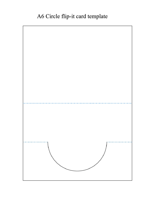 A6 Circle Flip-It Card Template Printable pdf