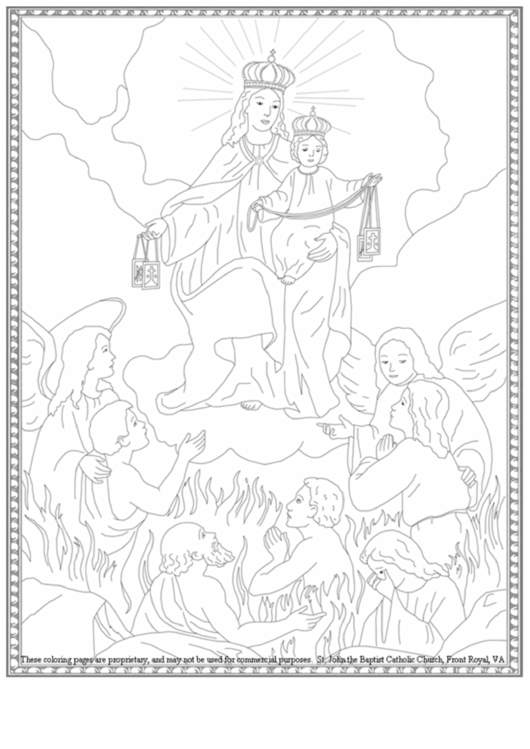 Our Lady Of Mount Carmel Coloring Sheet Printable pdf
