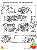 Help The Bunny Find The Yummy Carrots Activity Sheet