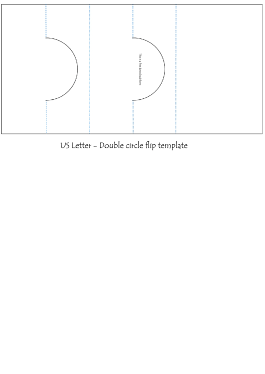 Us Letter Double Circle Flip Template Printable pdf