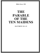 The Parable Of The Ten Maidens Bible Activity Sheet Set