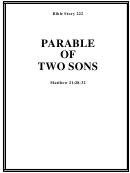 The Parable Of The Two Sons Bible Activity Sheet Set