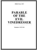 The Parable Of The Evil Vinedressers Bible Activity Sheet Set