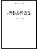 Jesus Cleanses The Temple Again Bible Activity Sheet Set