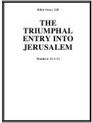 The Triumphal Entry Into Jerusalem Bible Activity Sheet Set