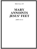 Mary Anoints Jesus' Feet Bible Activity Sheet Set