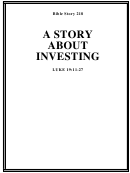A Story About Investing Bible Activity Sheet Set
