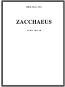 Zacchaeus Bible Activity Sheet Set